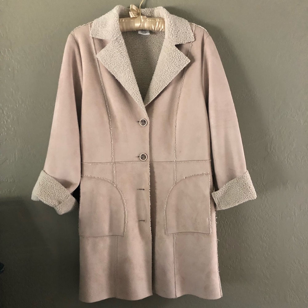 Cabi Faux Sherling Coat, Sz S